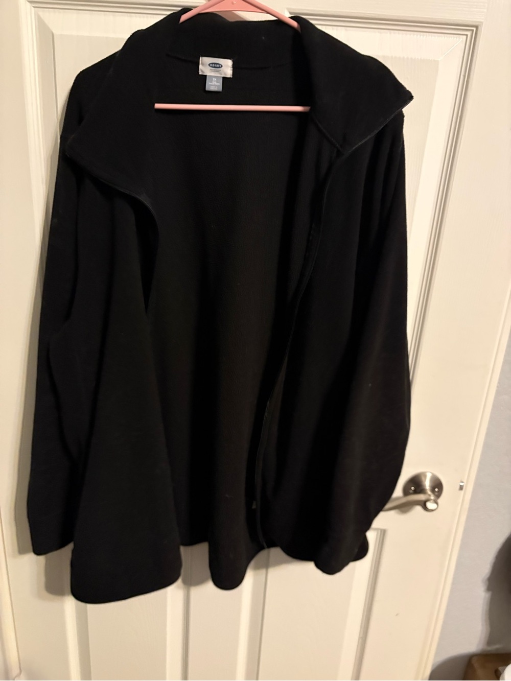 147- Old Navy Black fleece Women's Jacket with Collar